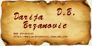 Darija Brzanović vizit kartica